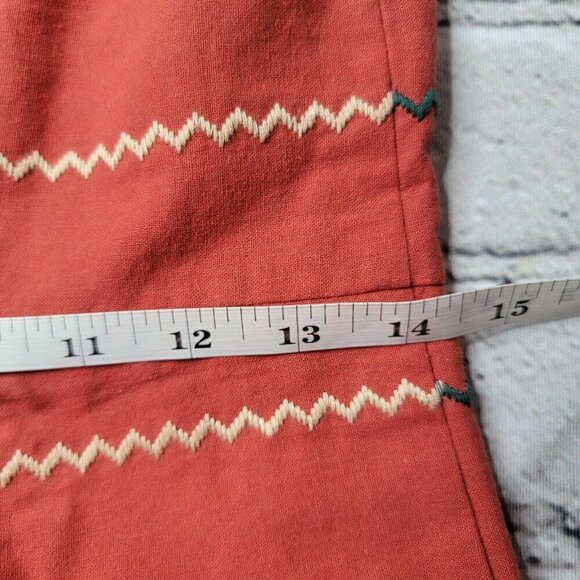 Francesca's Blue Rain Clay Red Multicolor Stripe Romper 100% Cotton Size S - Picture 9 of 11